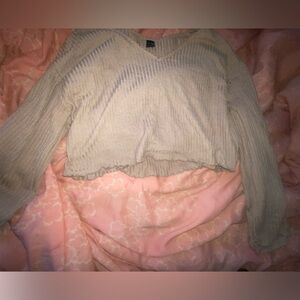 SHEIN CROPPED LONG SLEEVE SHIRT